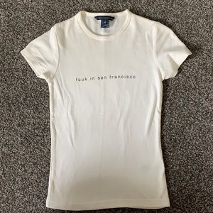 VINTAGE “fcuk in san francisco” white top